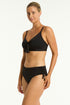 Sea Level Essentials Tie Front Dd/e Top